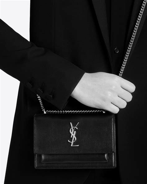 ysl sunset chain wallet in smooth leather